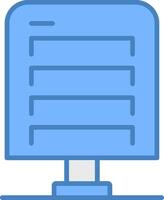 Network Server Line Filled Blue Icon vector