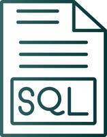 Sql Line Gradient Icon vector