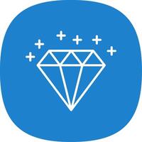 Diamond Line Curve Icon Design vector