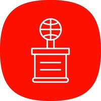 Basketball Line Curve Icon Design vector