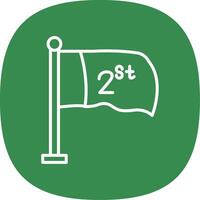 Flag Line Curve Icon Design vector