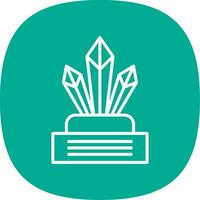 Crystals Line Curve Icon Design vector
