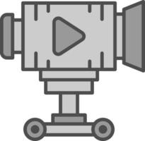 Camera Dolly Line Filled Greyscale Icon Design vector