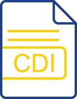 CDI File Format Line Two Colour Icon Design vector