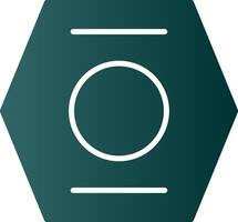 Nut Glyph Gradient Icon vector