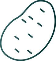 Potato Line Gradient Icon vector