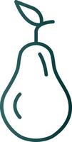 Pear Line Gradient Icon vector