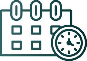 Time Management Line Gradient Icon vector