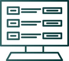 OnLine Gradient Survey Line Gradient Icon vector