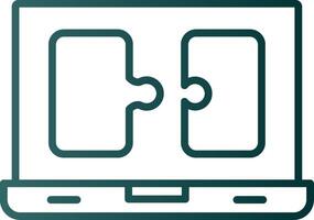 Puzzle Line Gradient Icon vector