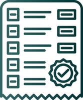 Checklist Line Gradient Icon vector