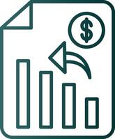 Analytics Line Gradient Icon vector