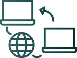 Network Line Gradient Icon vector