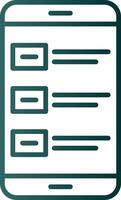 Survey Line Gradient Icon vector