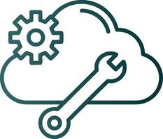 Cloud Computing Line Gradient Icon vector