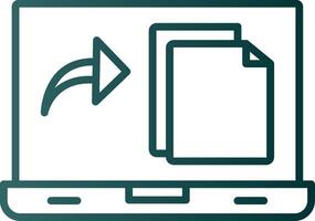 File Line Gradient Icon vector