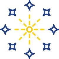 Firework Line Two Colour Icon Design vector