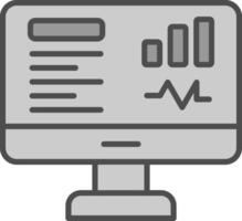 Dashboard Line Filled Greyscale Icon Design vector