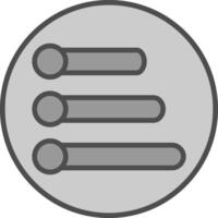 Progress Bar Line Filled Greyscale Icon Design vector