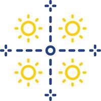 Firework Line Two Colour Icon Design vector