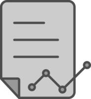 Data Report Line Filled Greyscale Icon Design vector