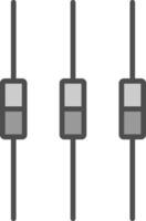 Box Plot Line Filled Greyscale Icon Design vector