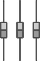 Box Plot Line Filled Greyscale Icon Design vector