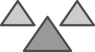 Triangles Line Filled Greyscale Icon Design vector