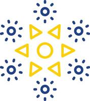 Firework Line Two Colour Icon Design vector