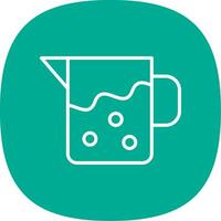 Pitcher Line Curve Icon Design vector