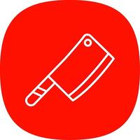 Butcher Knife Line Curve Icon Design vector