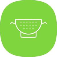 Strainer Line Curve Icon Design vector