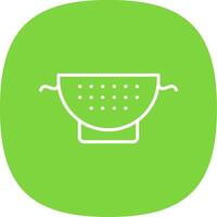 Strainer Line Curve Icon Design vector