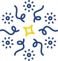 Firework Line Two Colour Icon Design vector