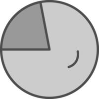 Circular Chart Line Filled Greyscale Icon Design vector