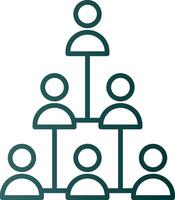 Hierarchical Structure Line Gradient Icon vector