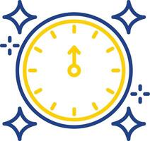 New Year Line Two Colour Icon Design vector