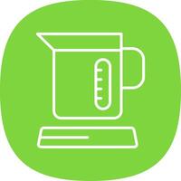 Electric Kettles Line Curve Icon Design vector