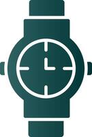 reloj glifo degradado icono vector