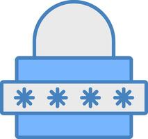 Password Line Filled Blue Icon vector