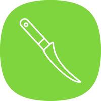 Boning Knife Line Curve Icon Design vector