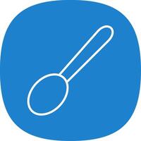 Spoon Line Curve Icon Design vector