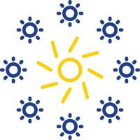 Firework Line Two Colour Icon Design vector