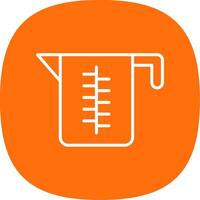 Measuring Jug Line Curve Icon Design vector