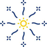 Firework Line Two Colour Icon Design vector