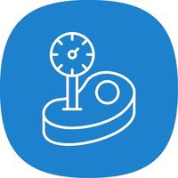 Thermometer Line Curve Icon Design vector