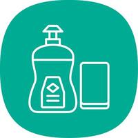 Dish Soap Line Curve Icon Design vector