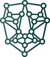 Artificial Intelligence Line Gradient Icon vector