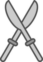Pruning Shears Line Filled Greyscale Icon Design vector
