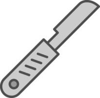 Scalpel Line Filled Greyscale Icon Design vector